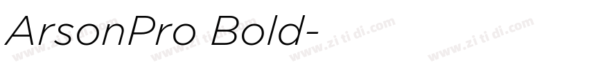 ArsonPro Bold字体转换